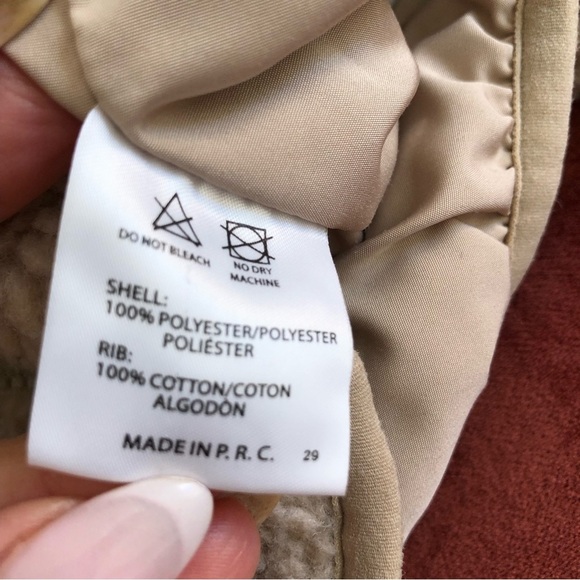 John Galt Sherpa shearling fleece teddy bear jacket lined multi pocket M/L - Picture 9 of 9